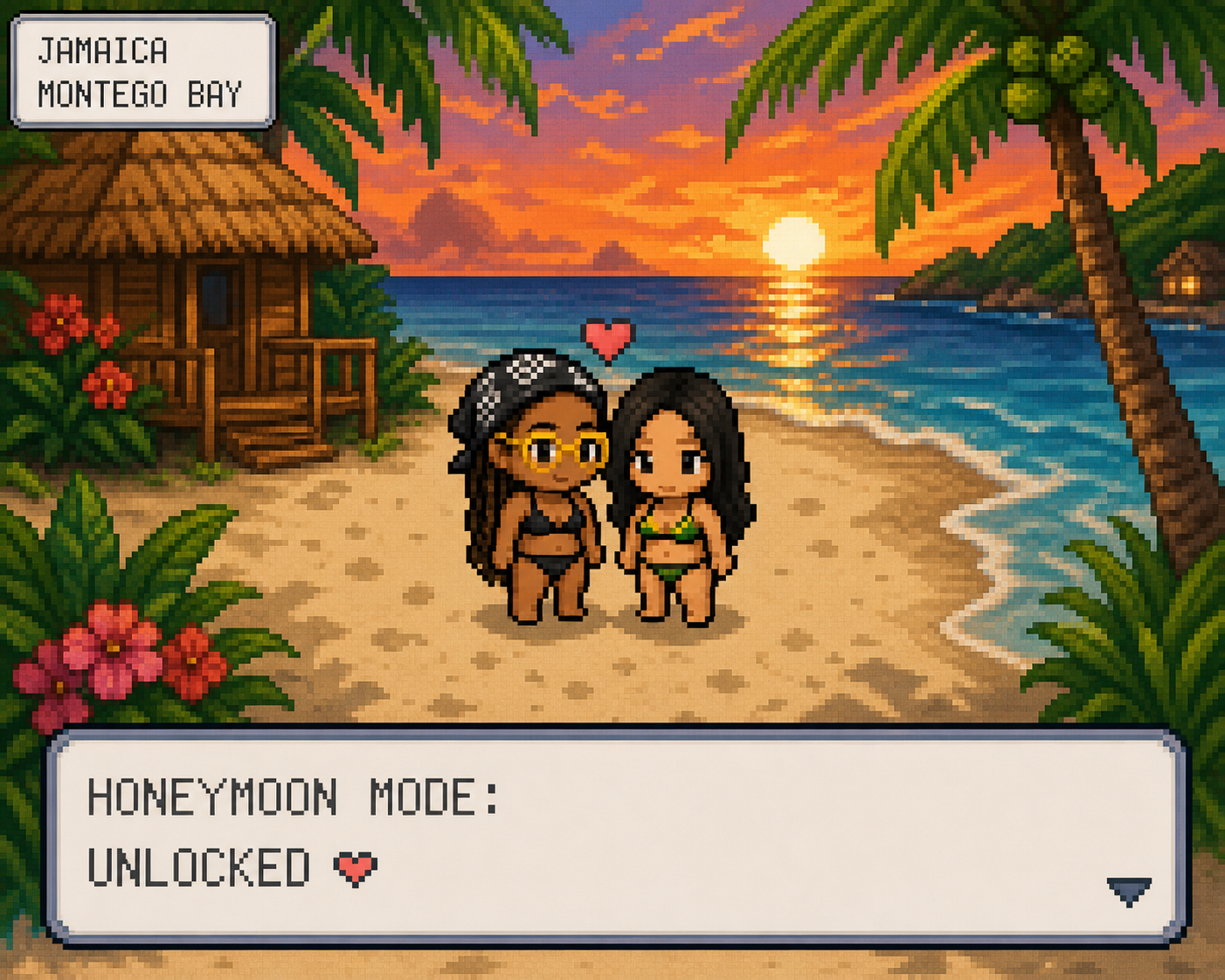 kiah and tina on their honeymoon